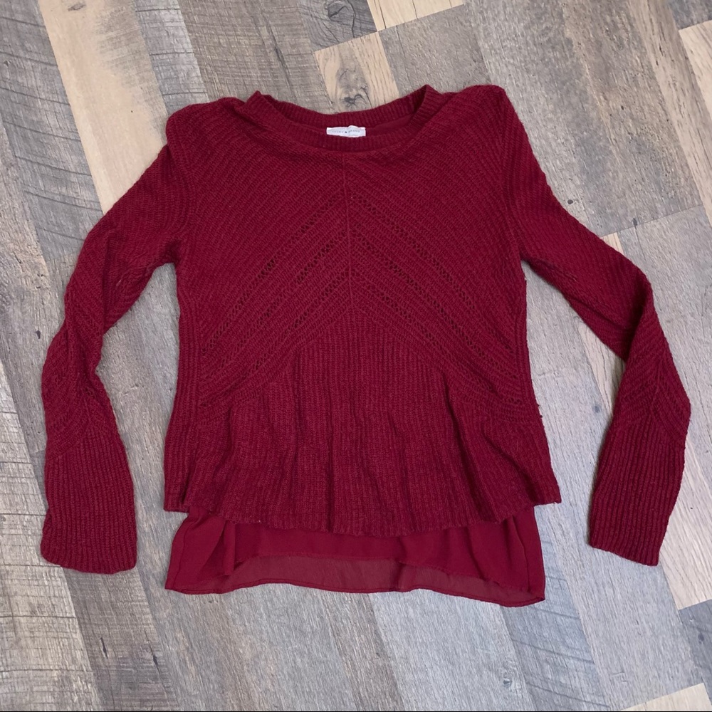 Red sweater size Small